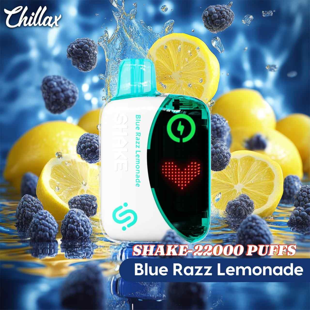 CHILLAX-Shake-22000-Puffs-Price-in-Dubai-BLUE-RAZZ-LEMONADE