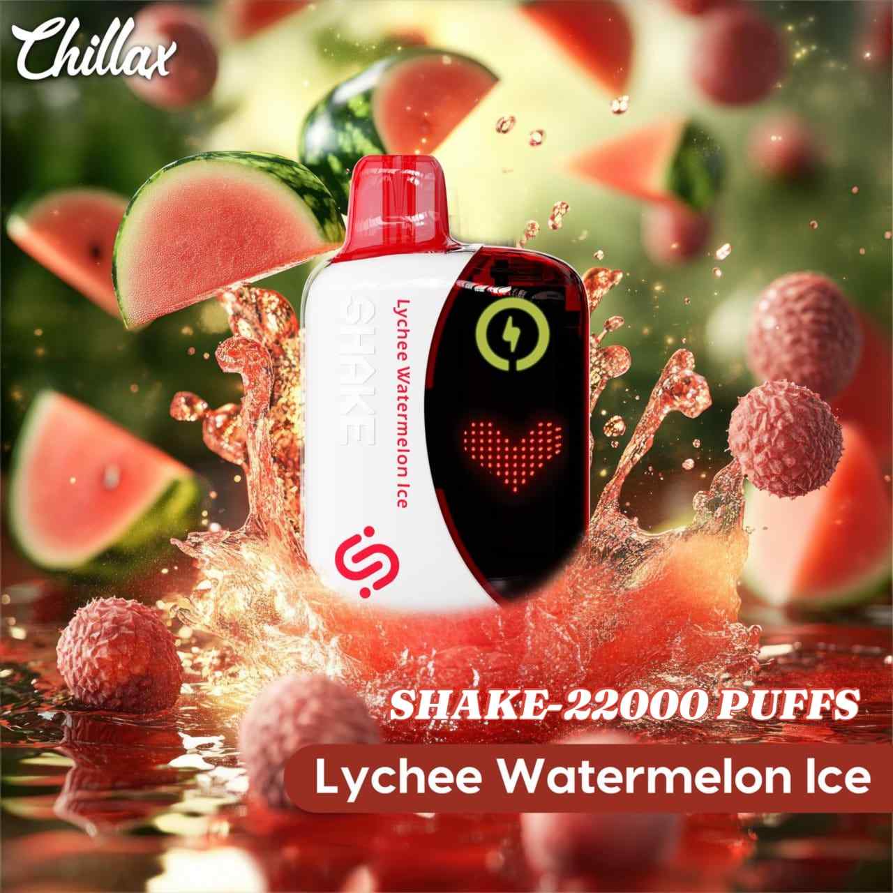 CHILLAX-Shake-22000-Puffs-Price-in-Dubai-LYCHEE-WATERMELON-ICE